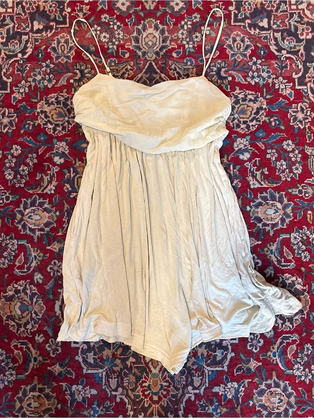 Free People Cream Spaghetti-Strap Mini Dress (Romper)